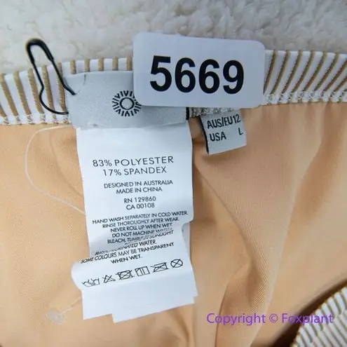 NEW Rhythm x Free People Noumea boy leg bikini bottom, size L Brown Size L