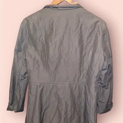 Christopher & Banks Metallic Blazer with Ruffled Collar - size large