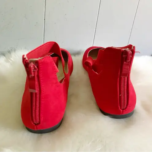 Dream Paris DREAM PAIRS Red Ankle Strap Elastic Ballet Flats 6.5