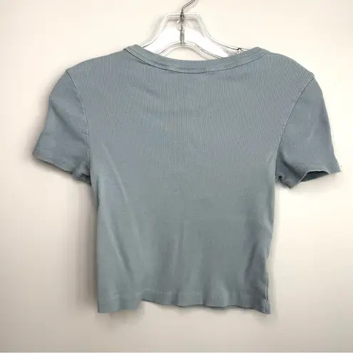 Social Culture Cropped T Shirt Micro Tee
Blue Size Small Blue