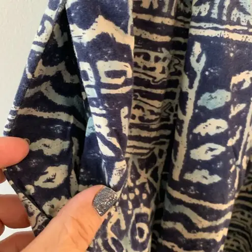 Hilo Hattie Batik Print Baby Doll Dress Hawaii XS Surfer West Coast Skater Dress Blue