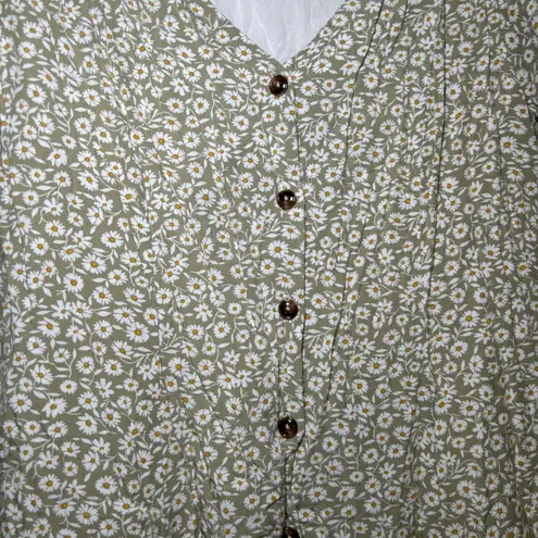 Dress Forum Dress Forum Urban Outfitters Button-Front Midi Dress ditzy floral women's small