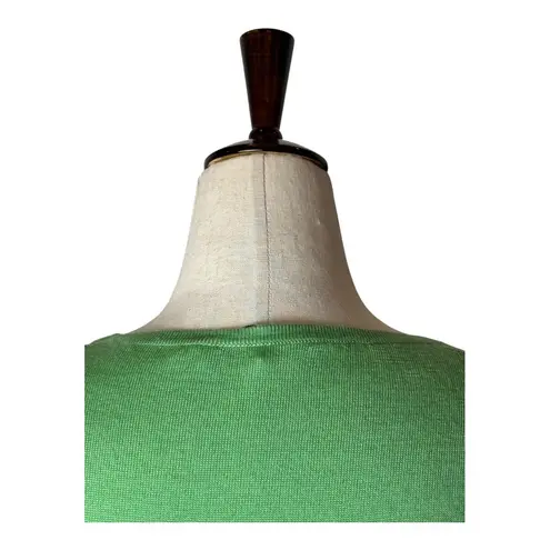 Carolina Herrera Tank Top Women Medium Green Knit Cashmere Wool Blend Luxury