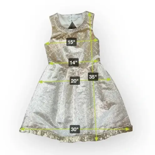 Romeo + Juliet Couture  gold cream jeweled neckline mini dress prom dance school