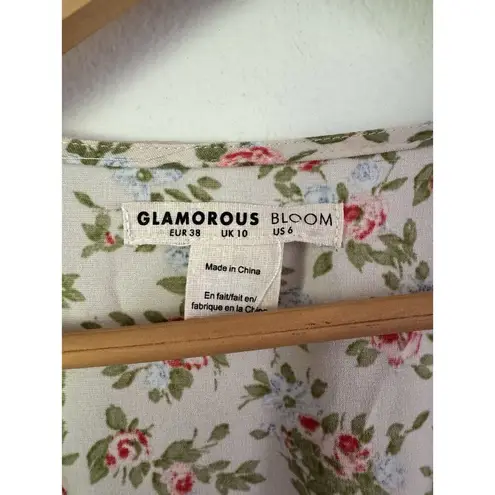 Glamorous Boom Maternity Wrap Tiered Floral Maxi Dress Size 6