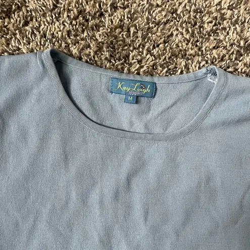 light blue wide strap scoop neck tank top Size M