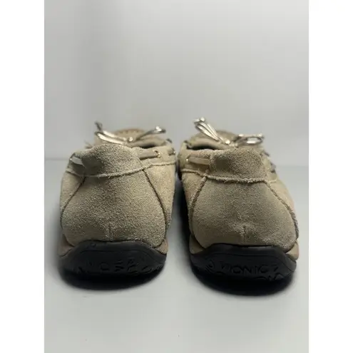 Vionic  Orthaheel Petaluma Taupe Suede Leather Kiltie Moc Toe Driving‎ Loafers thumbnail 3