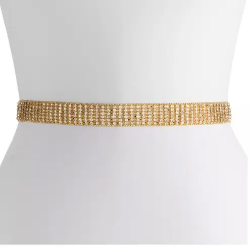 Nine West  Women's Rhinestone Mesh Belt Size Medium NWT