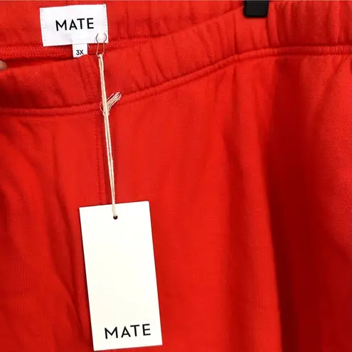 Mate the Label NEW Organic Red Fleece Relaxed Pocket Sweatpants - 3X