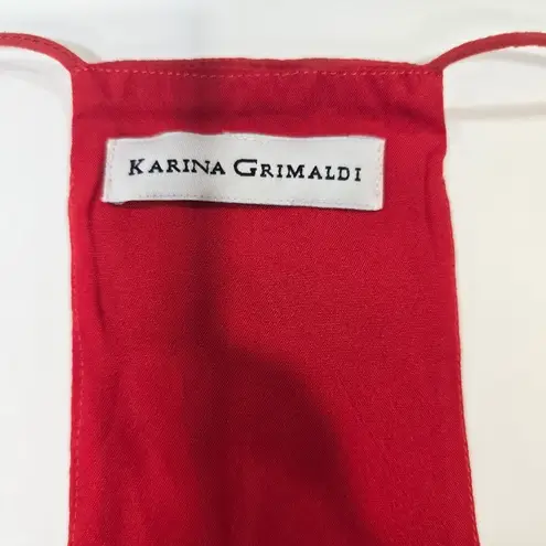 Karina Grimaldi Lucia Embellished Mini Dress in Cherry