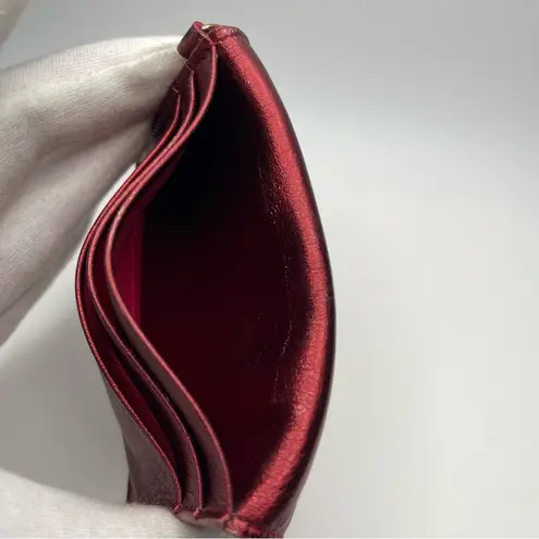 Salvatore Ferragamo Salavatore Ferragamo Metallic Leather Card Wallet w/ Charms - Fresia - Preowned