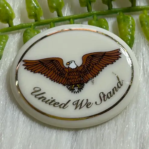 Vintage Lenox United We Stand Eagle Brooch White