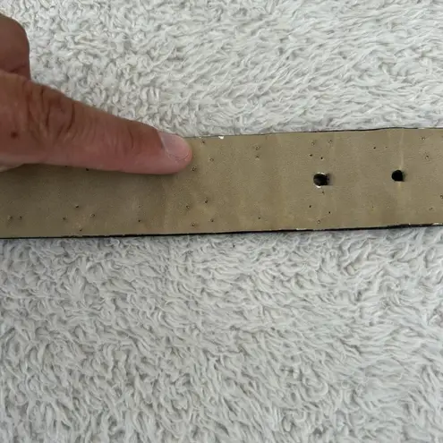 Vintage 90s Y2K Brown Faux Leather All over Studded Belt Hipster Vegan Western