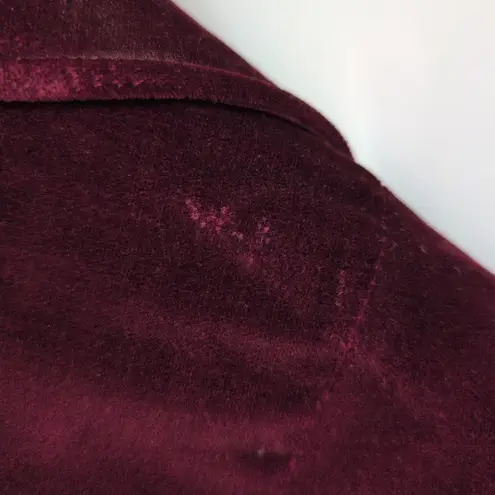 Vintage Ladies' Red Velvet Blazer Size M