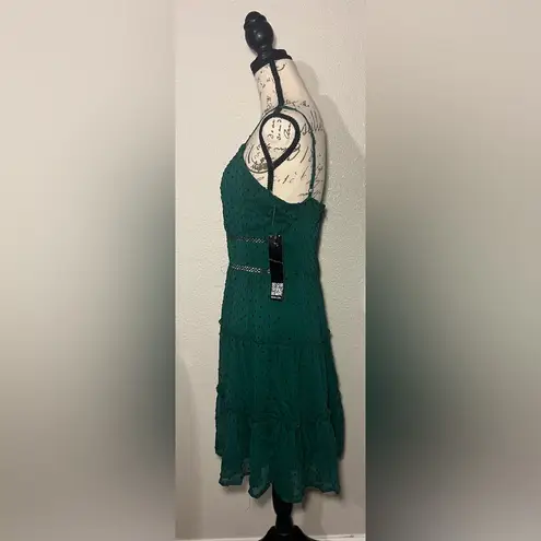 Francesca's  Green Polka Dot Dress w/ Cut-Outs || US Women's (M) emerald green. - Image 6