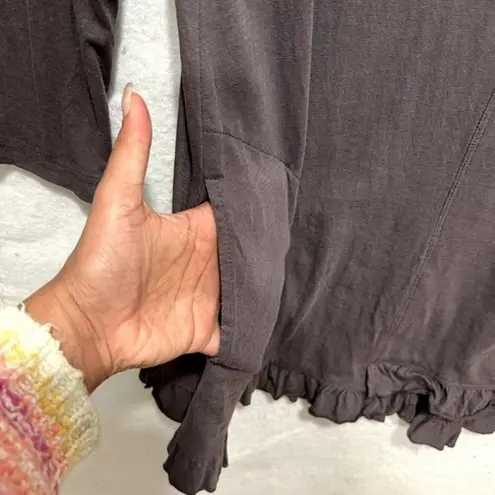 LOGO By Lori Goldstein LOGO Lori Goldstein Womens Tops Size XS Scoop Neck Ruffle Hem