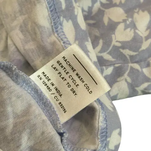 Pact Organic Cotton Sleep Tank Top Womens M Staycation Blue Loungewear Floral Size M