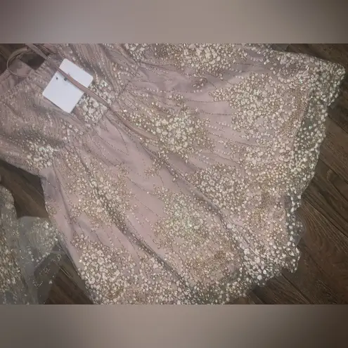 Hello Molly  Nwt boho glitter embellished off the shoulder romper party spring - Image 9