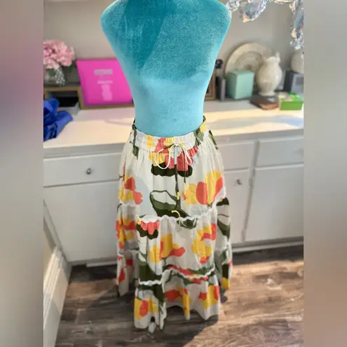 CeCe  Floral Midi Skirt - Multicolor