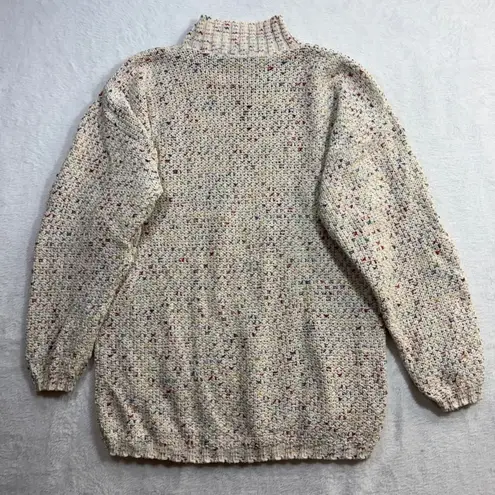 United States Sweaters VTG S Speckled Knit Cotton USA Mockneck 90s Cozy Winter
