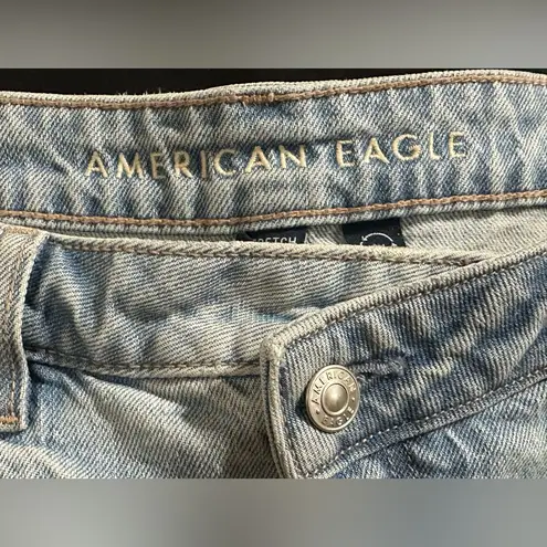 American Eagle  Stretch Crossover High-Waisted Perfect Denim Mini Skirt size 12