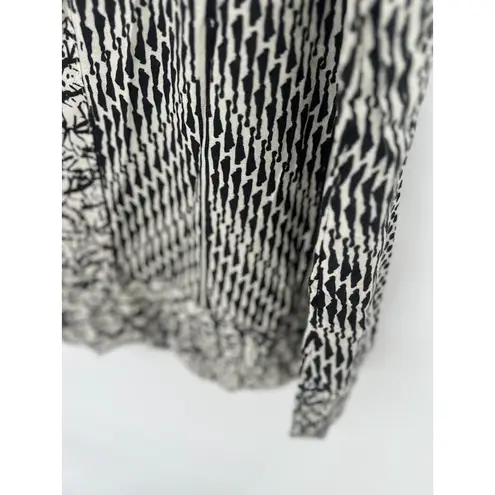 Soft Surroundings Raven Shift Dress Size 1X Rayon Raven Henley Button Abstract