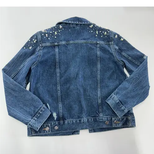 Pilcro and the Letterpress Jacket Womens Medium Donovan Pearled Embellished