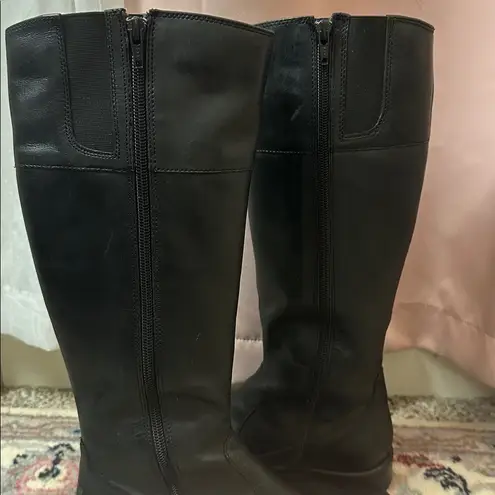 Anne Klein  Black Leather boots 5M