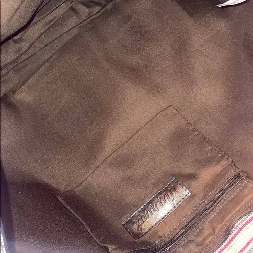 Striped Multicolor Tote Bag like new Red