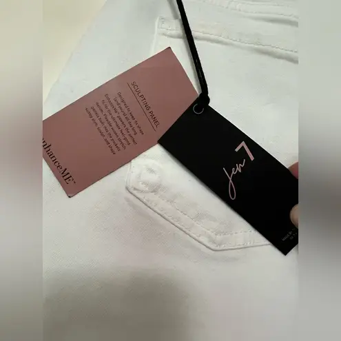 Jen 7 / 7 For All Mankind Mid Roll White Denim Shorts