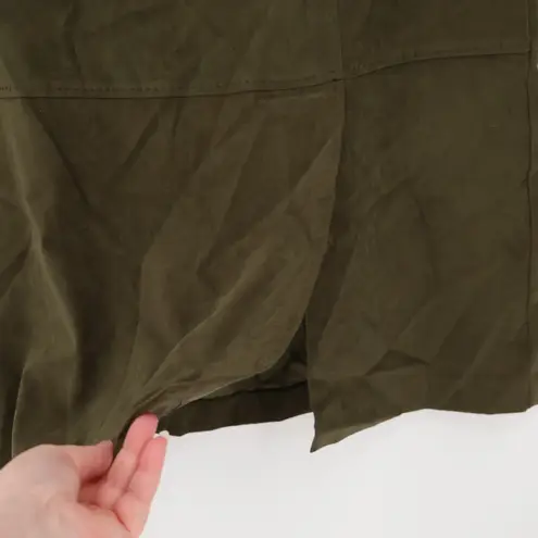NWT Olive Green Vegan Suede Pencil Skirt Fall Business Casual Goblin Size 12P