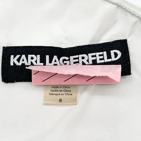 Karl Lagerfeld Dress Womens 8 One Shoulder Bridal Shower Chic Bachelorette READ