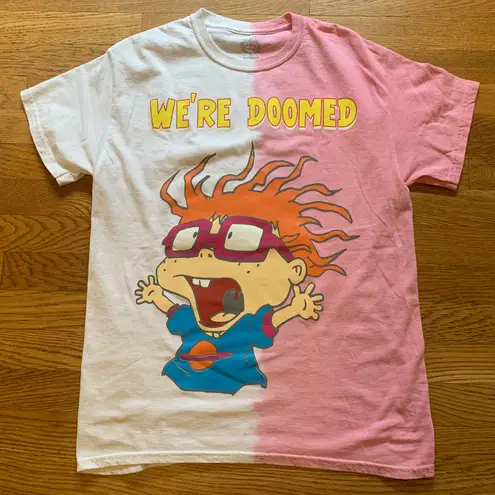 NWOT Split tie dye boyfriend fit Rugrats graphic tee size M Size M