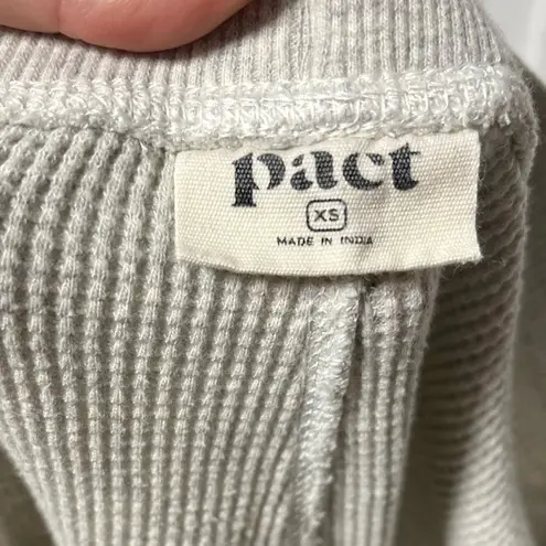 Pact Organic Cotton gray waffle knit joggers with pockets size XS