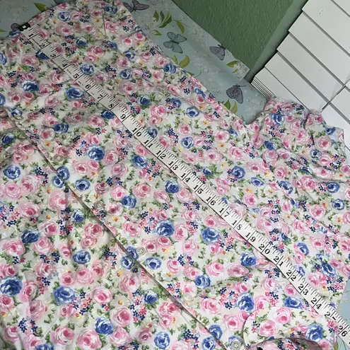 Liz Sport Vintage 80s Corduroy Floral Shirt