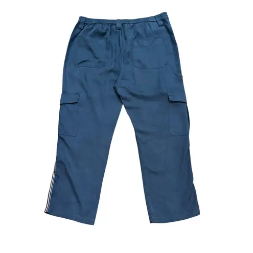 Johnny Was Pull On Elastic Waist Blue Cargo Pants NEW With Tags XL R68922-6