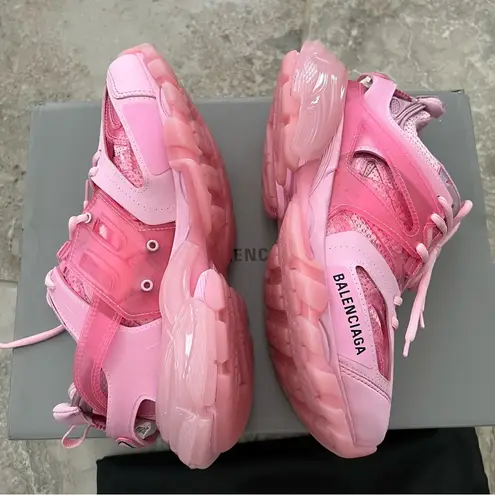 Balenciaga Track Clearsole Logo-Detailed Sneakers in Pink, Size 37 New +Dust Bag
