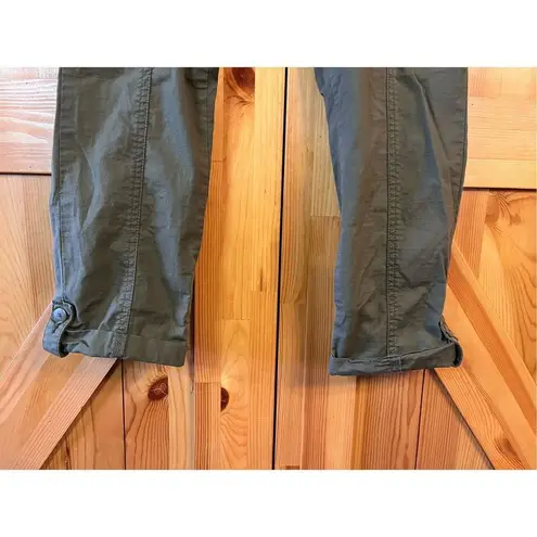 prAna  Green Cropped Pants Outdoor Travel Hike Camp Everyday Casual size 2 (3091)