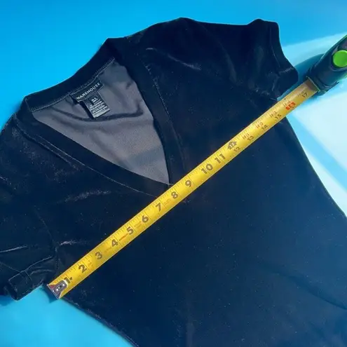 Warehouse Women’s Black Velour Velvet V