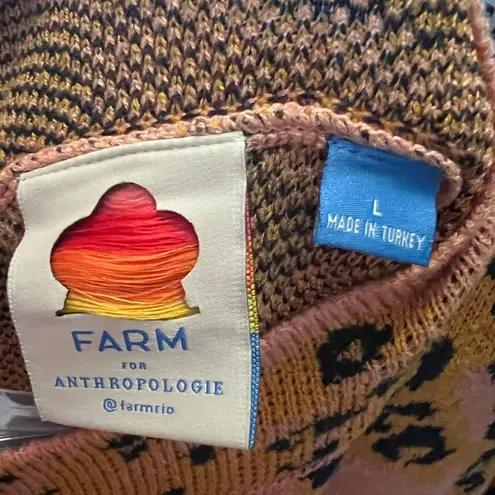 Farm Rio Anthropologie Palms Sweater Mini Dress