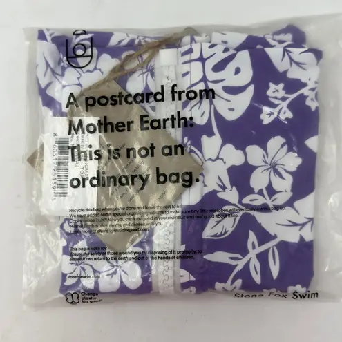 Stone Fox Swim Stone Fox Mase Swim Tankini Top In Kauai Purple White Tropical Modest Size L