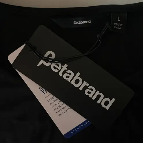 Betabrand NWT Size L Classic Black Silk Blend Travel Dress w/ Pockets