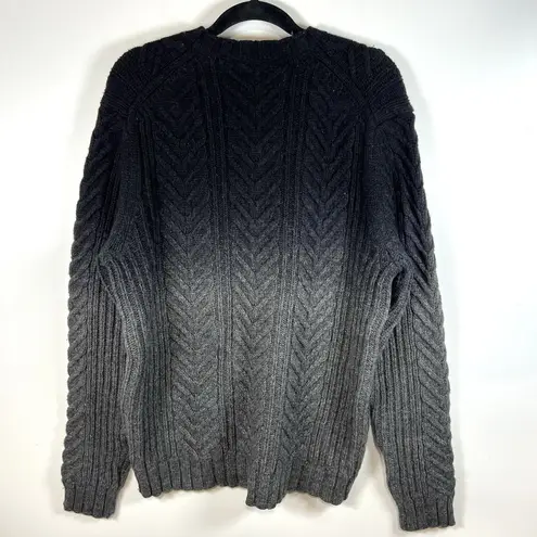 Inc International Concepts Lambswool Ombré Gray Black Sweater Size Large