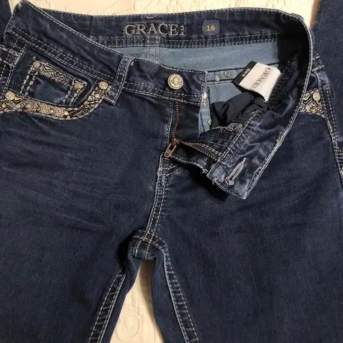 GRACE IN LA Low-Rise Bootcut Jeans