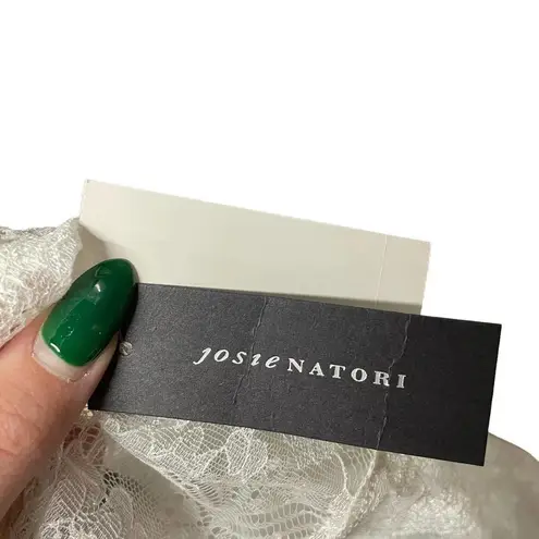 Josie Natori Chantilly Bordered Lace Chemise Lingerie White Size XL