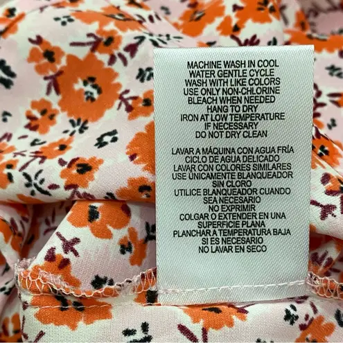 Mario Serrani Italy Pink/Orange Floral 3/4 Sleeves Blouse Size XXL New with tag