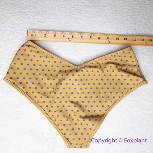 New! Belle the Label Free People Rae polka dot bikini swim bottom, size S Brown