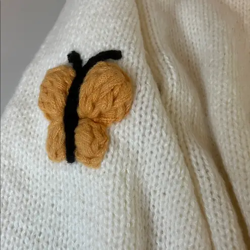 Luna Ivy Butterfly Cardigan Ivory/Multicolor Size Small