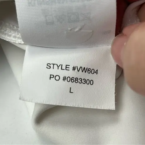 Vuori Volley Dress Womens Size Large White Two Pockets Shelf Bra Athletic *FLAW*