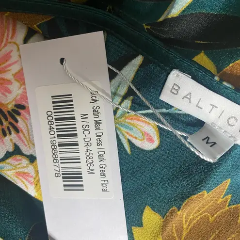 Baltic Born NWT Sicily Satin Floral
Maxi Dress M Dark
Green Wrap V-Neck